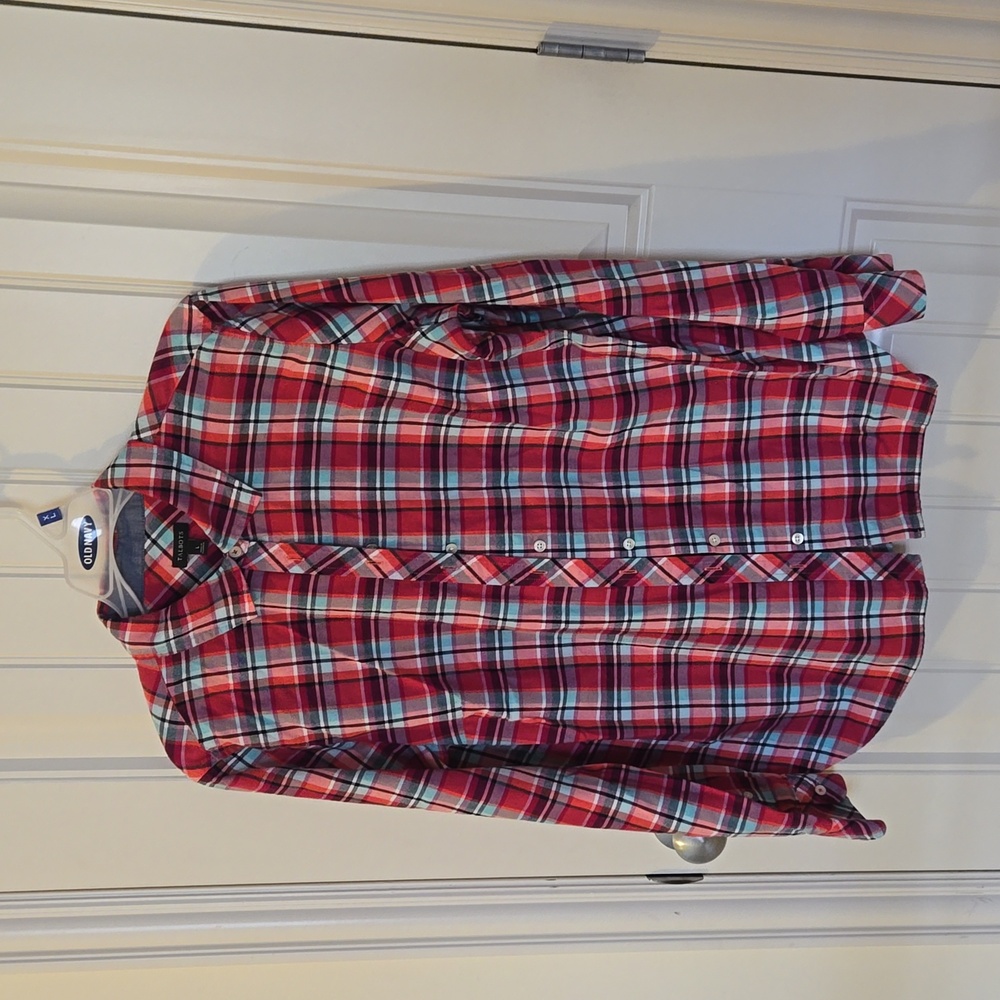 Plaid button down shirt